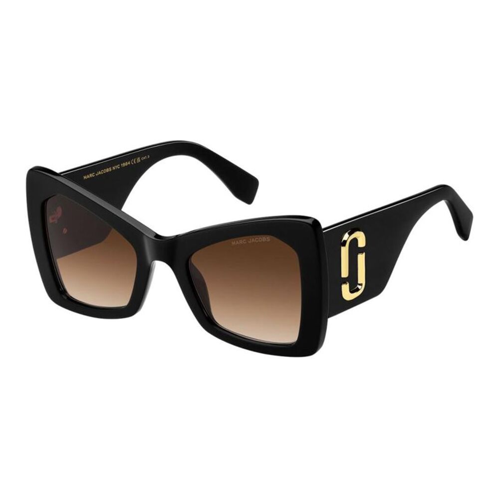 Marc Jacobs Sunglasses Cat Eye Full Rim, Black Frame and Brown Gradient Lens